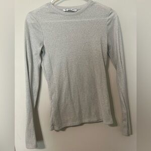 Mango Sparkling Silver Knit Top